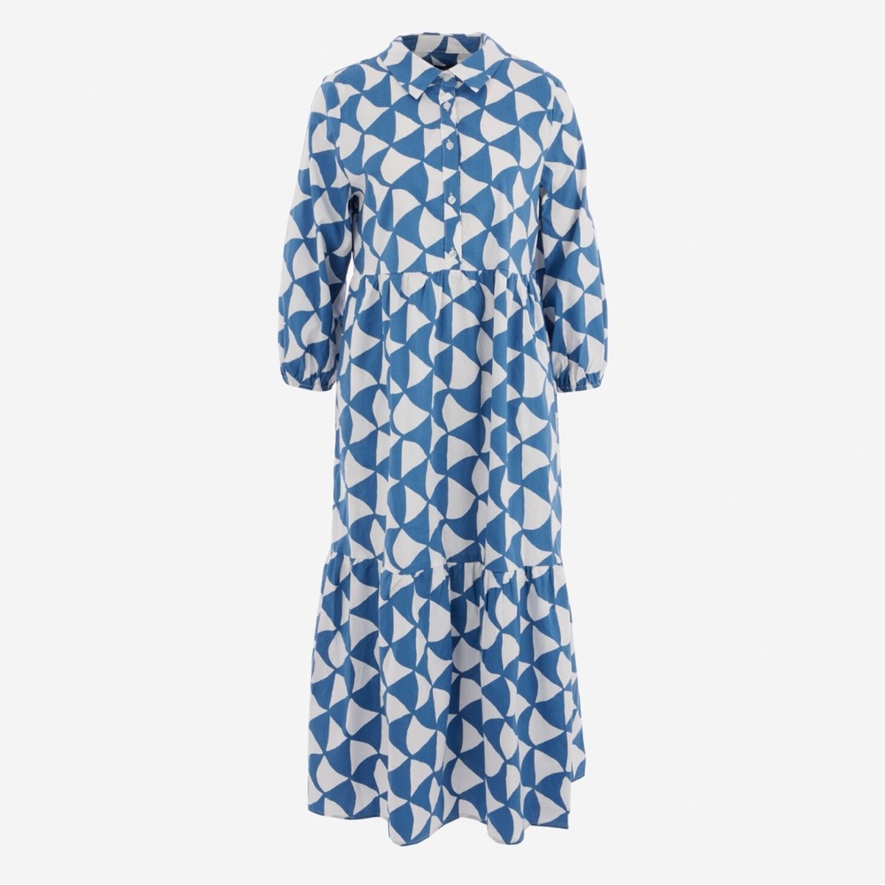 Rachel ZoeBlue Geometric Patterned Women's Dress